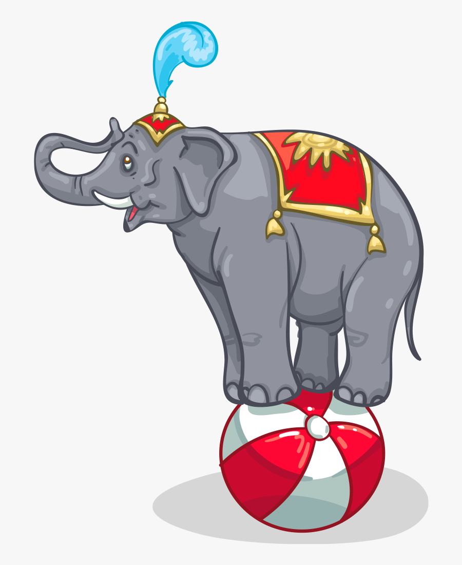 Item Detail Circus Elephant Itembrowser Itembrowser - Elephant Cartoon Circus Png, Transparent Clipart