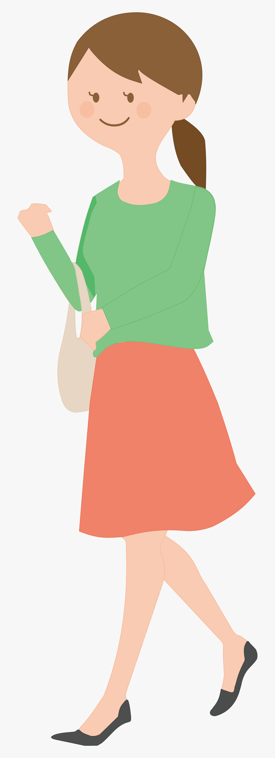 Clipart - Girl Skirt Cartoon Png, Transparent Clipart