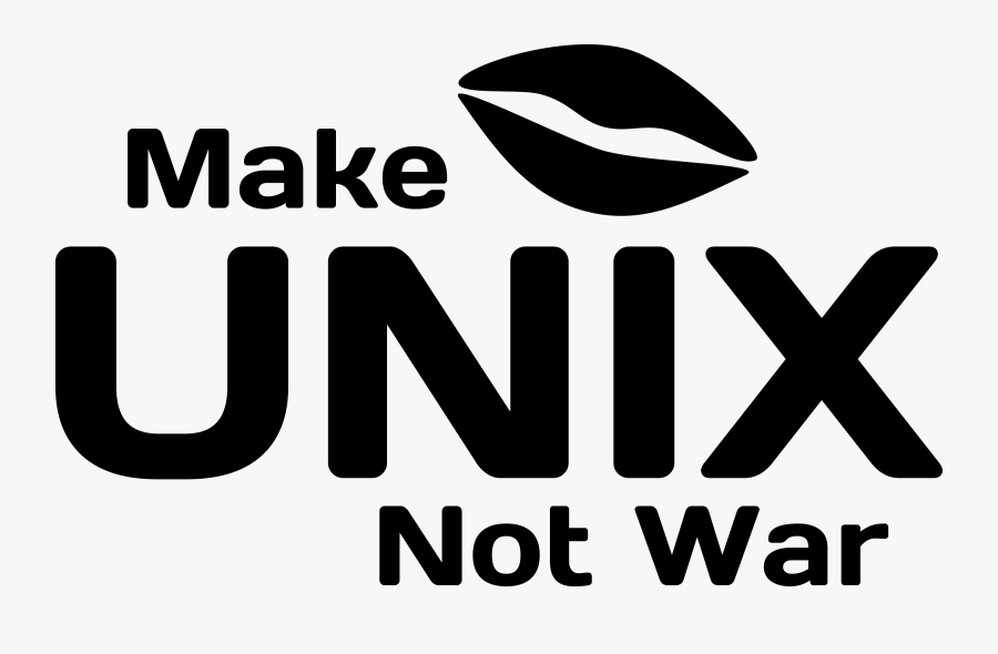 Make Unix Not War, Transparent Clipart