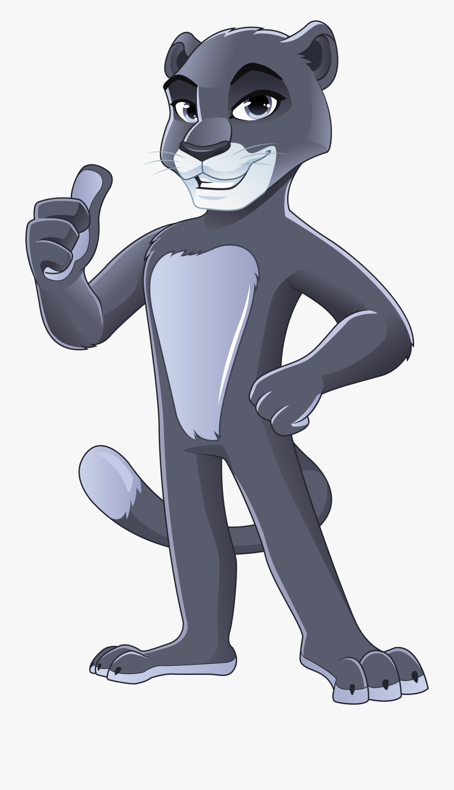 Panther Clipart Friendly - Friendly Panther Clipart Transparent, Transparent Clipart