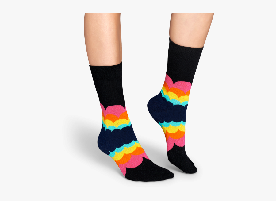 Rainbow Cloud Unisex Spring - Sock, Transparent Clipart