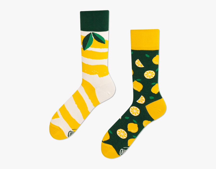 Socks Transparent Mismatched Clipart , Png Download - Lemon Socks, Transparent Clipart
