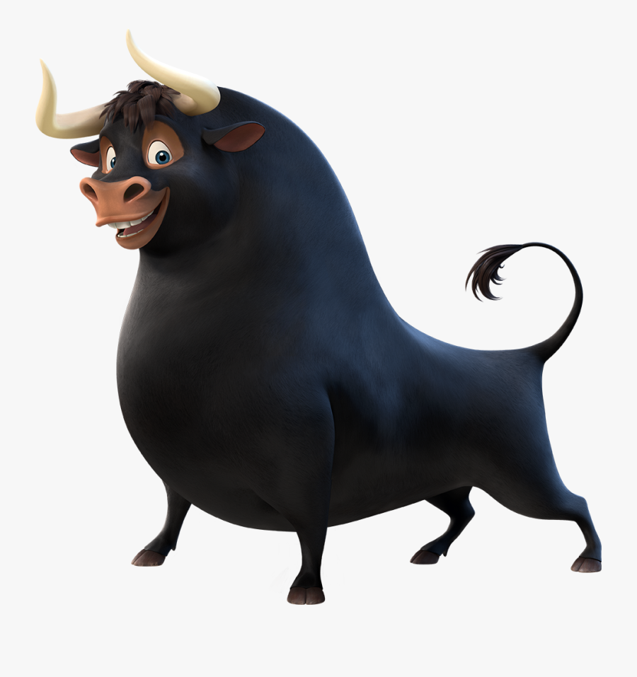 Vector Black And White Stock Ferdinand From The Movie - Ferdinand Bull, Transparent Clipart