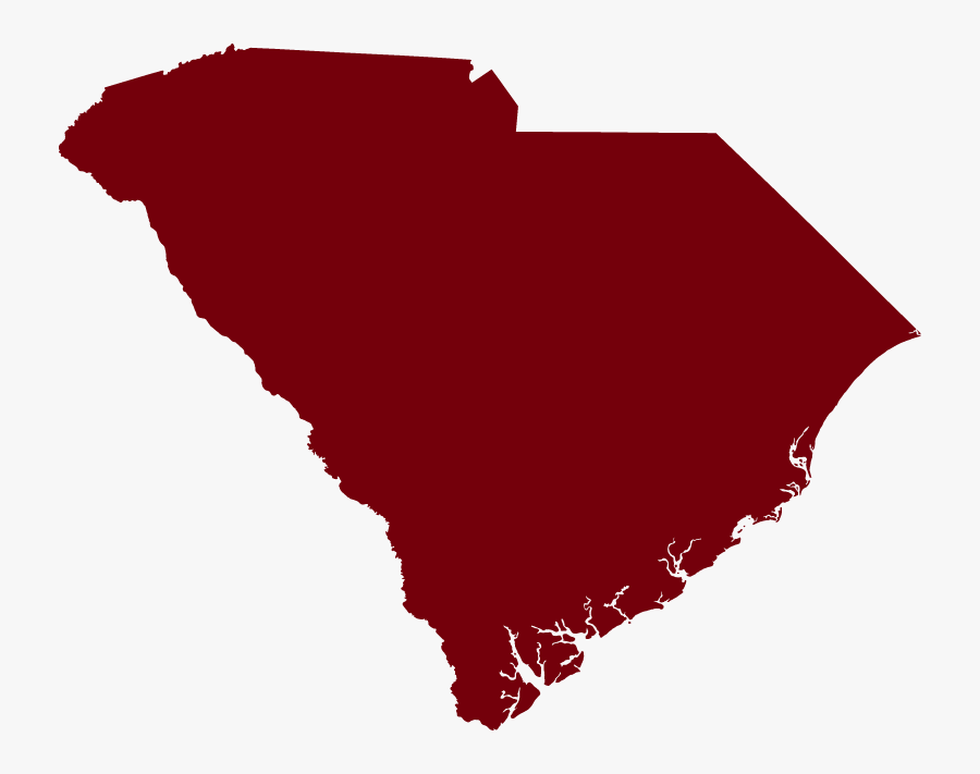 Mission Sc Map - South Carolina State Flag Map, Transparent Clipart