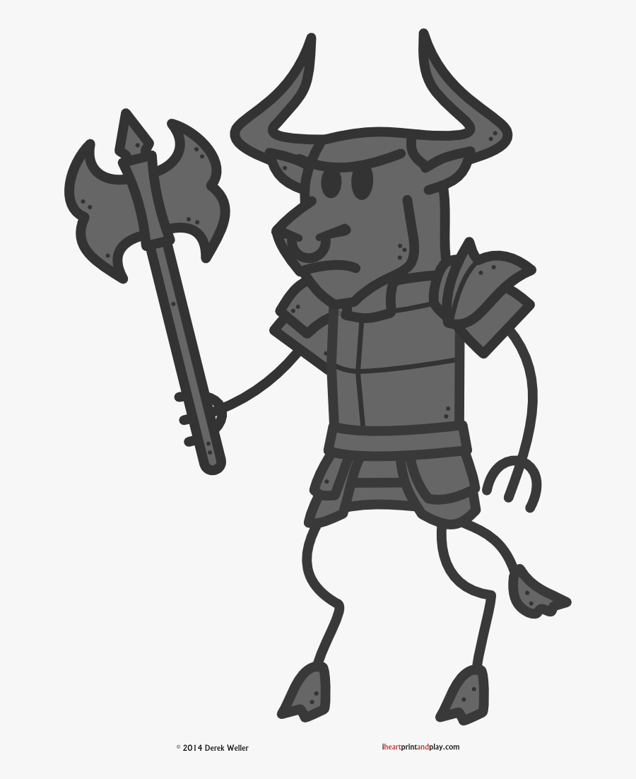 Minotaur Statue T, Transparent Clipart