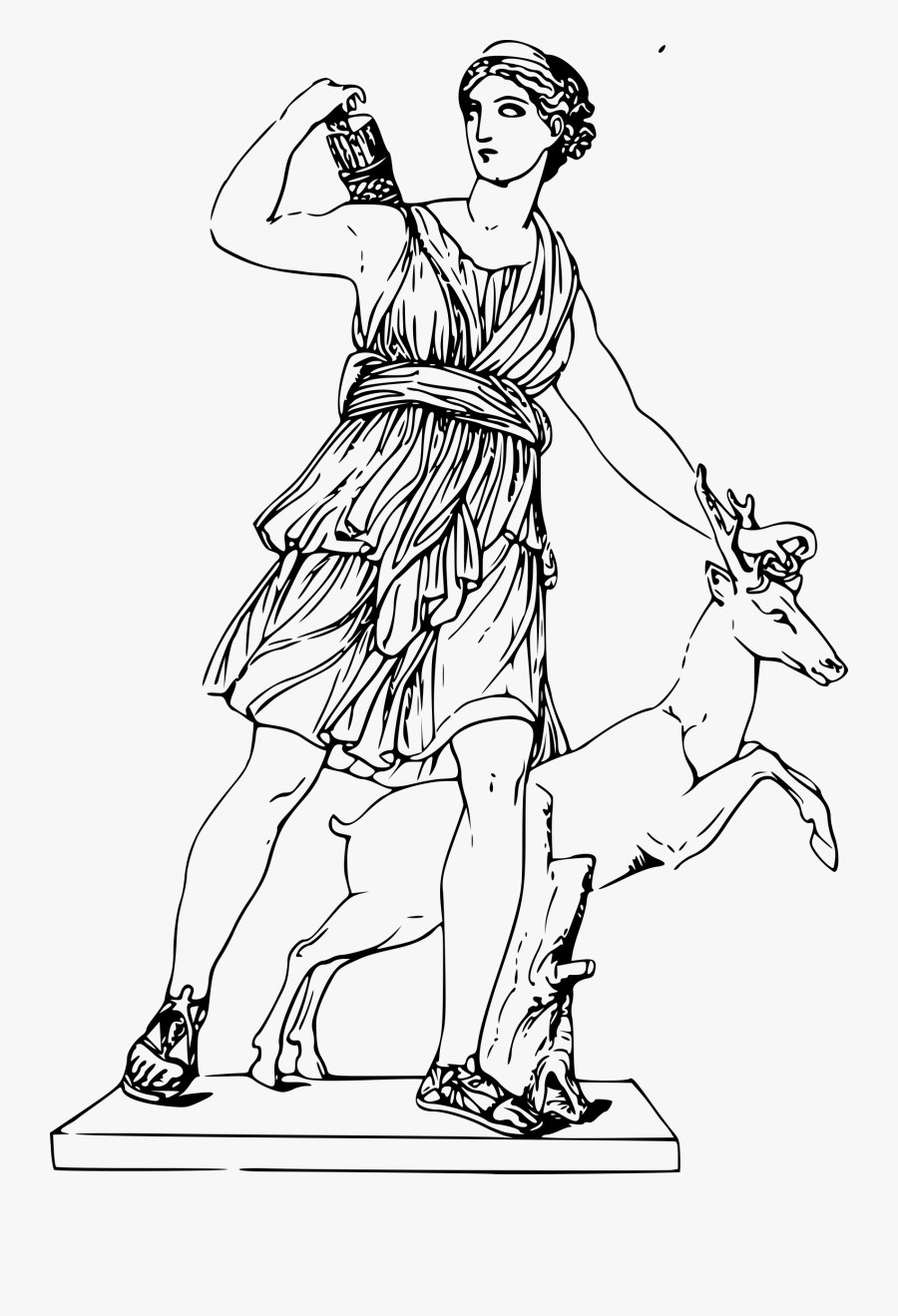 Clipart - - Artemis Clipart Black And White , Free Transparent Clipart