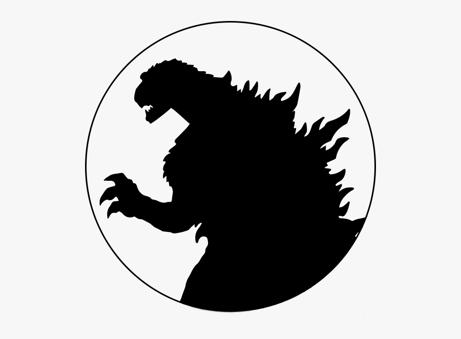 Monster Of Monsters Silhouette Clip Art - Godzilla Black And White Art, Transparent Clipart