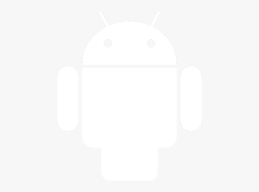 Android Logo White Vector, Transparent Clipart