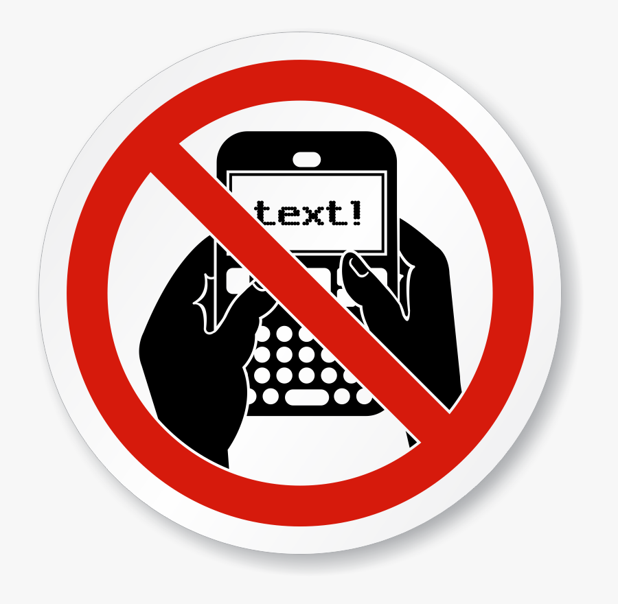 No Texting Symbol Iso Prohibition Circular Sign - Talk To Each Other, Transparent Clipart