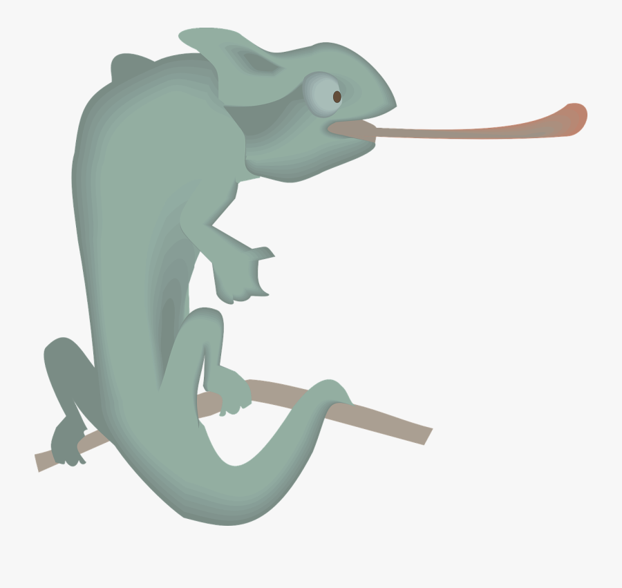 Chameleon Clipart Reptile - Long Is Chameleon's Body, Transparent Clipart