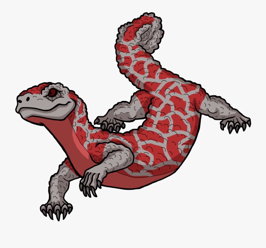 Godzillakiryu91 Retains All The Rights To Rayken, And - Cartoon Gila Monster Drawing, Transparent Clipart