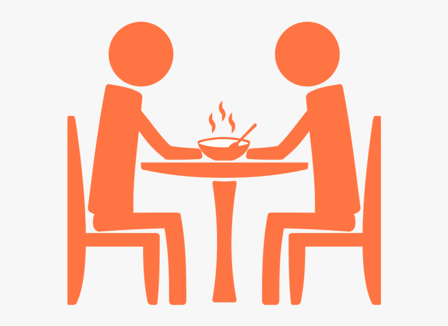 Restaurant Table Eating - Clipart Restaurant Silhouette, Transparent Clipart