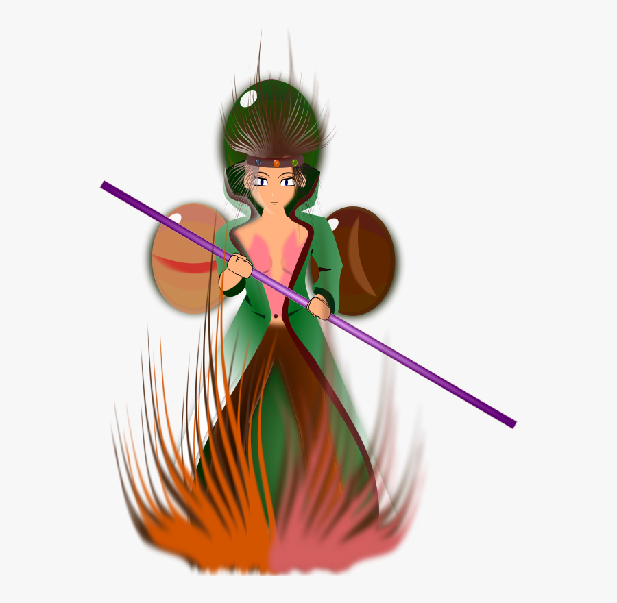 Anime Girl - Fantasy Fight Girl, Transparent Clipart