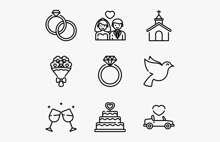 Clip Art Icon Packs Vector - Black And White Cute Png, Transparent Clipart