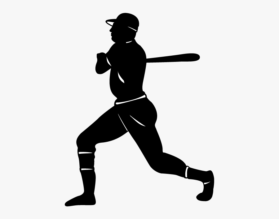 Baseball Bat Silhouette Atlanta Braves Sticker - Baseball Batter, Transparent Clipart