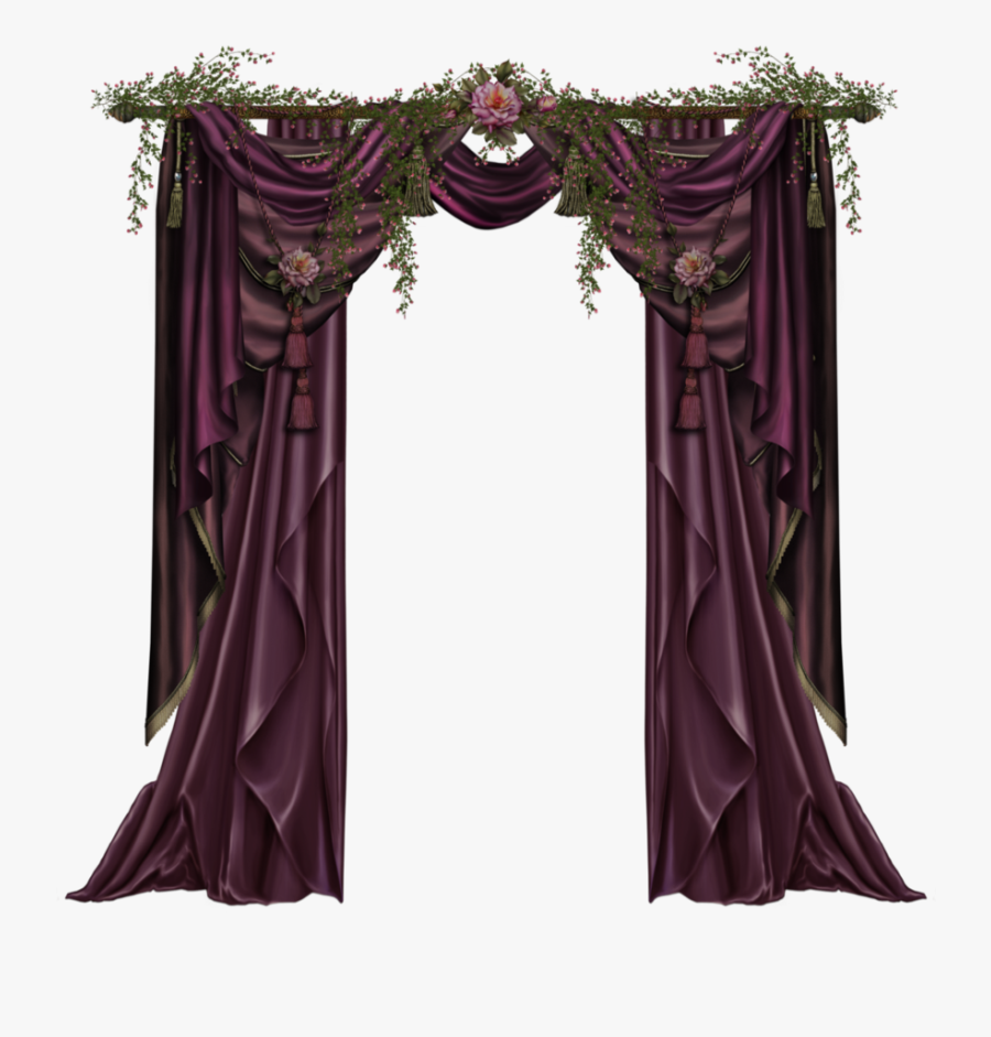 Transparent Red Curtain Png - Transparent Background Gothic Curtains Png, Transparent Clipart