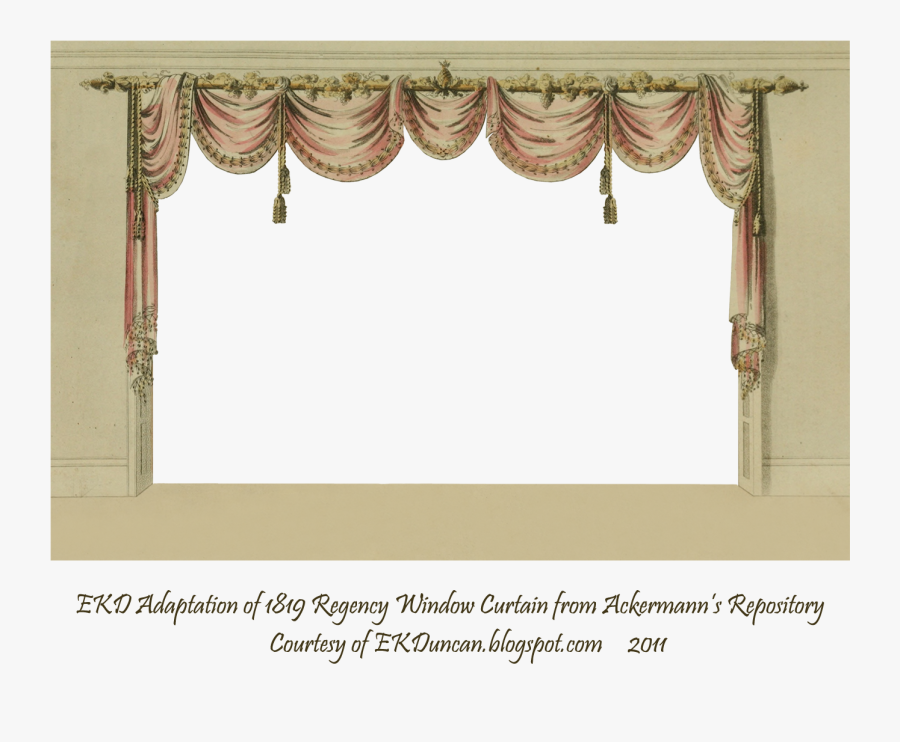Png Free Library Curtain Clipart Curtain Frame - Background Curtains Window Hd, Transparent Clipart