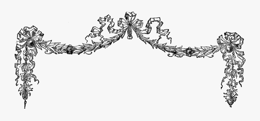 Curtain Clipart Page Border - Transparent Background Vintage Border, Transparent Clipart