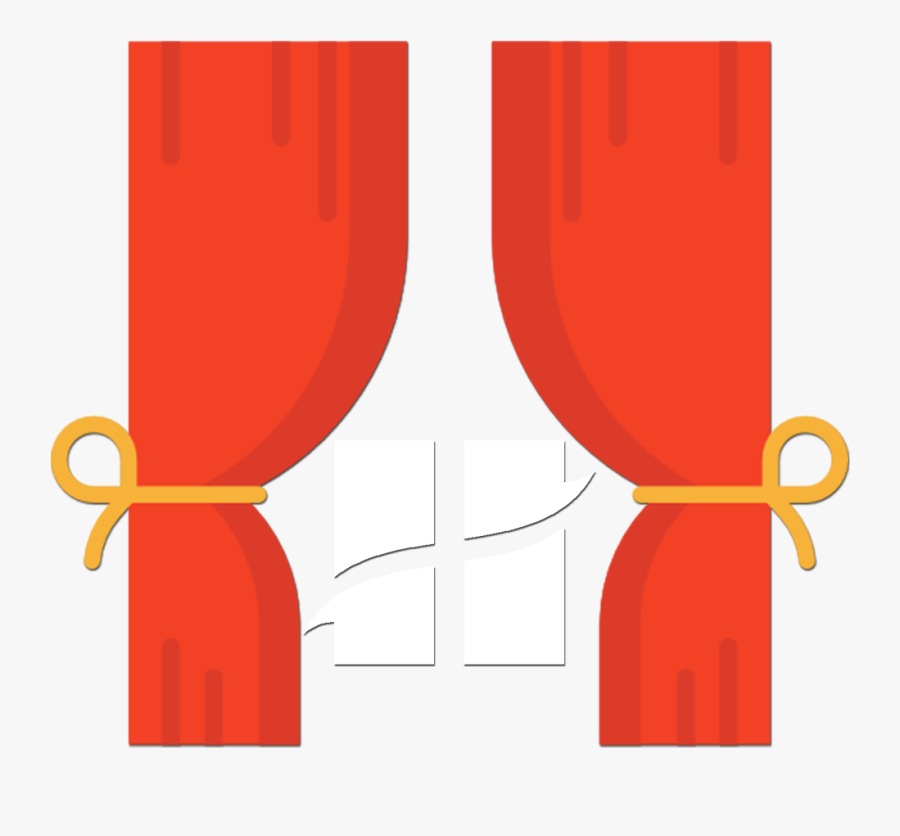 Interior Curtains - Living Room Curtain Clipart, Transparent Clipart