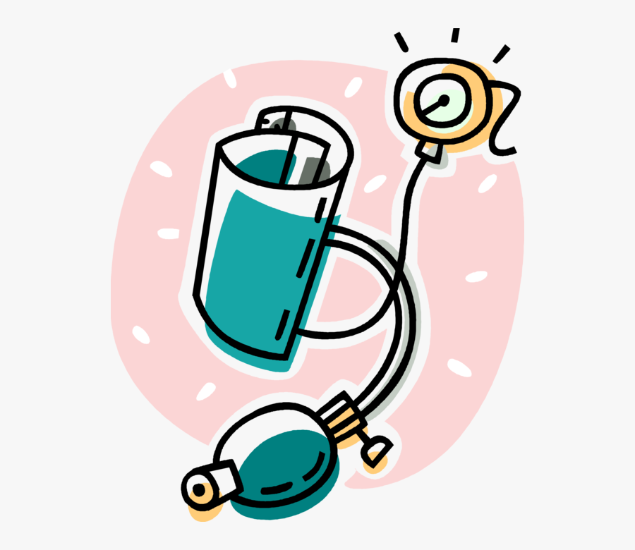 Vector Illustration Of Blood Pressure Gauge Aneroid, Transparent Clipart