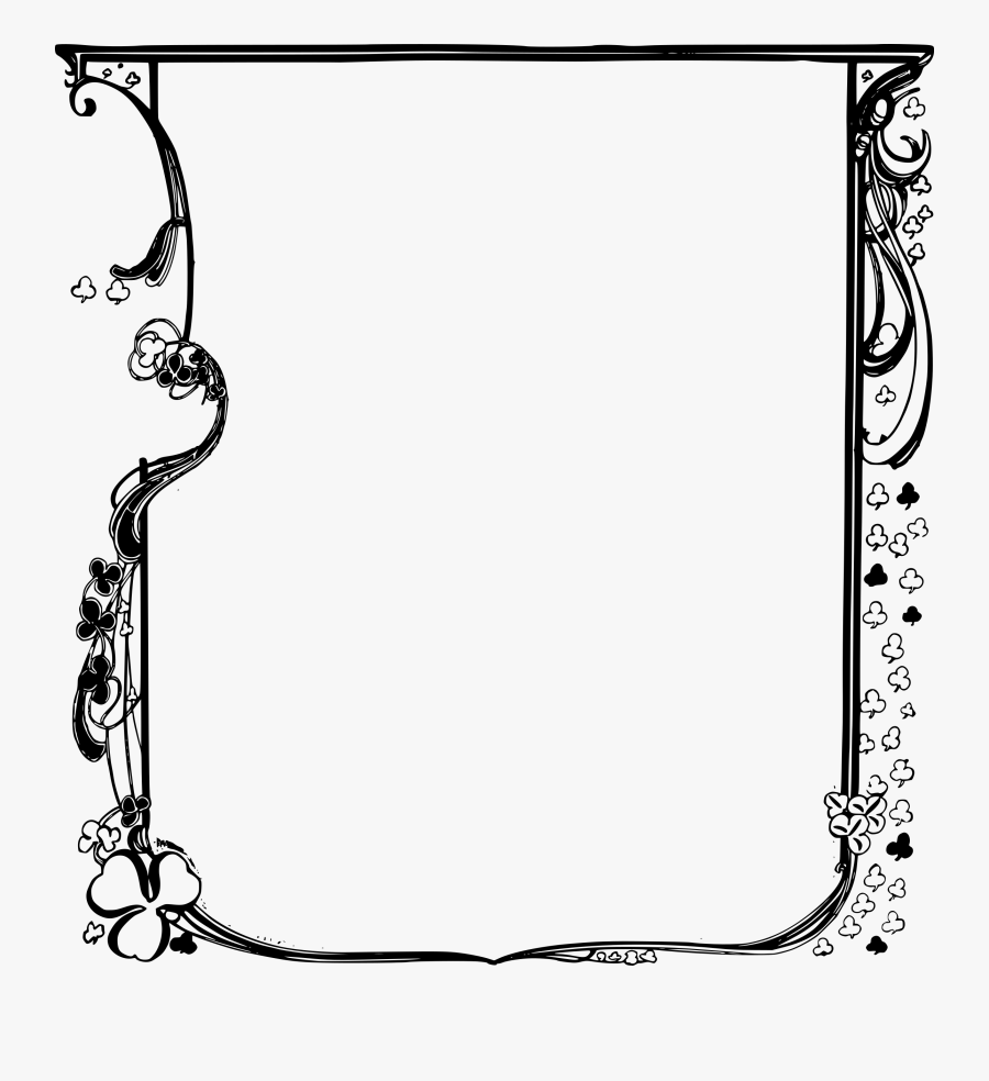 Transparent St Patrick Png - St Patricks Day Black And White Border Clip Art, Transparent Clipart