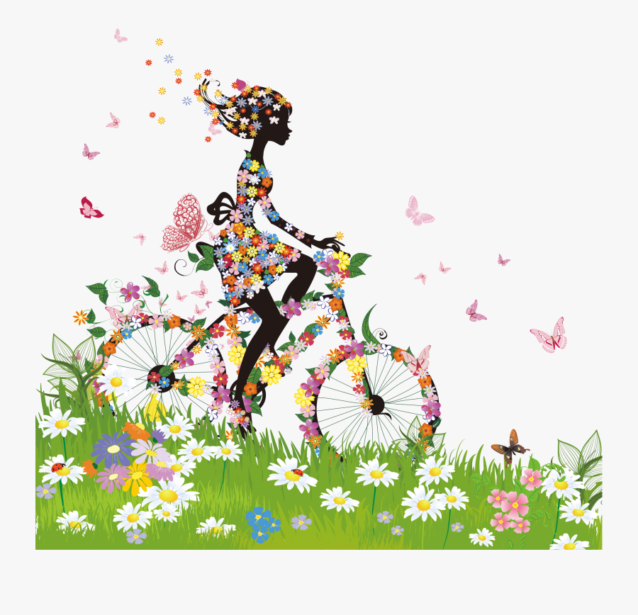 Free Png Download Flower Fairy Girl 5 Shower Curtain - Flow Of Positive Energy, Transparent Clipart