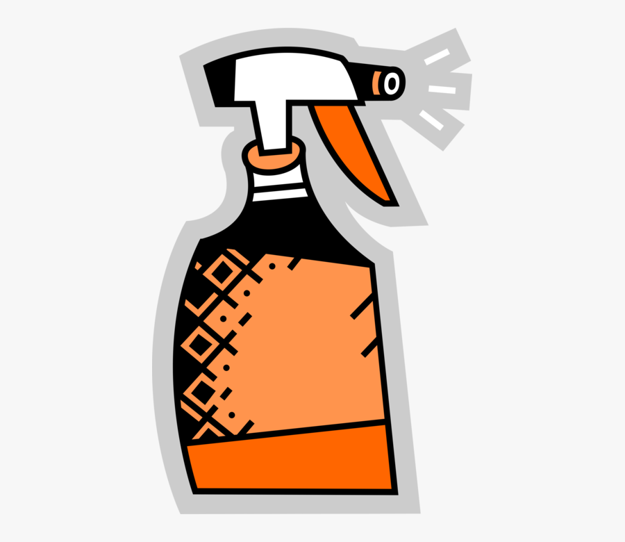 Vector Illustration Of Plastic Spray Bottle Squirts, - Bottle, Transparent Clipart