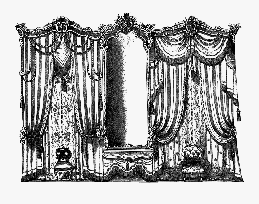 Curtains Household Download Interior Design - Sketch, Transparent Clipart