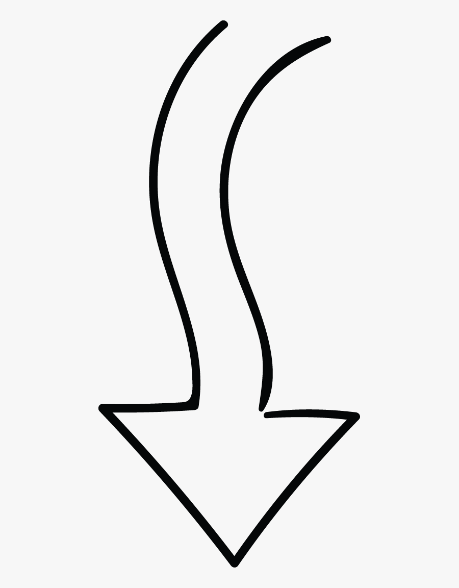 Down Arrow Doodle Line Clipart , Png Download, Transparent Clipart