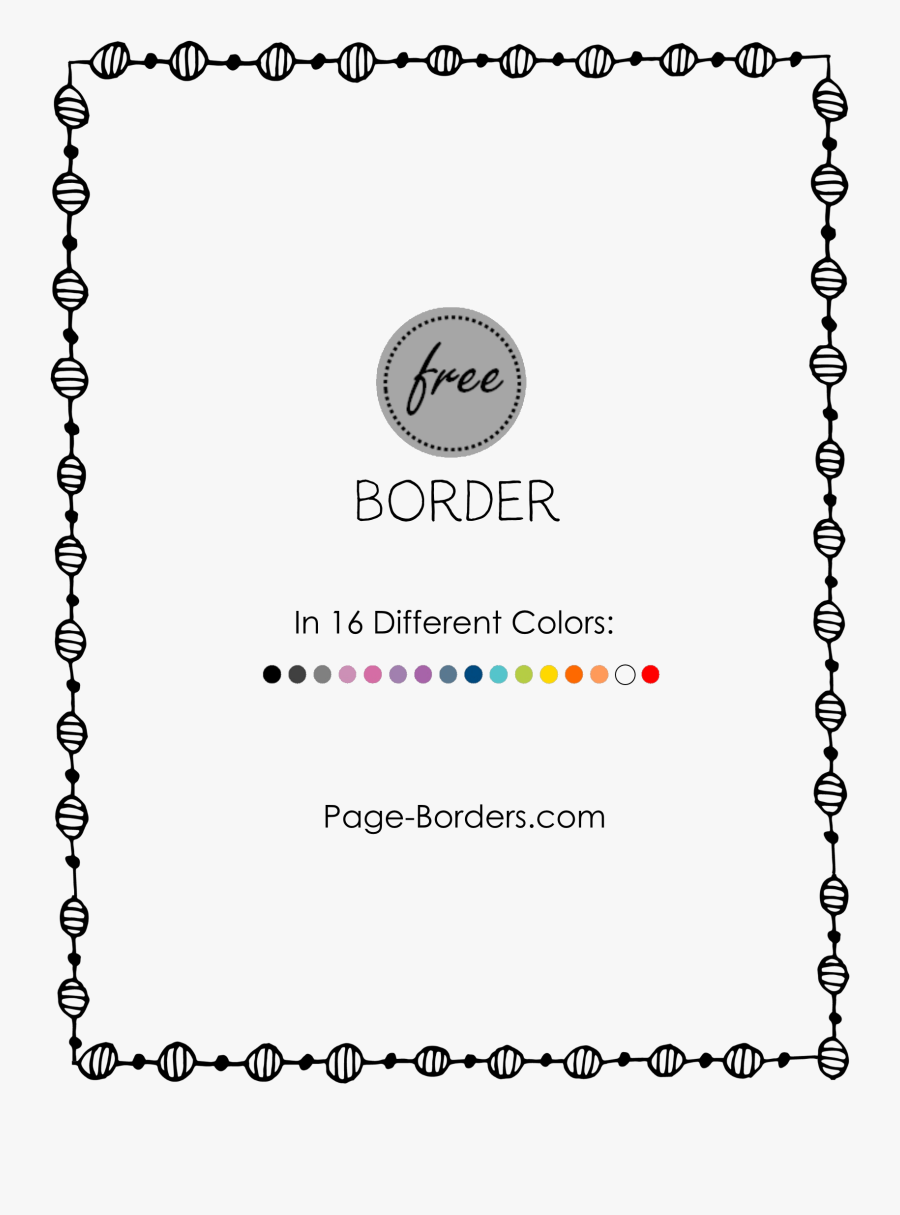 Clip Art Free Doodle Customize Online - Simple Polka Dot Page Border, Transparent Clipart