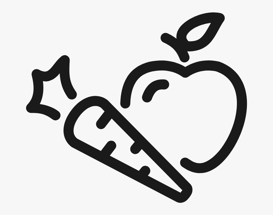 Transparent Black And White Healthy Food, Transparent Clipart