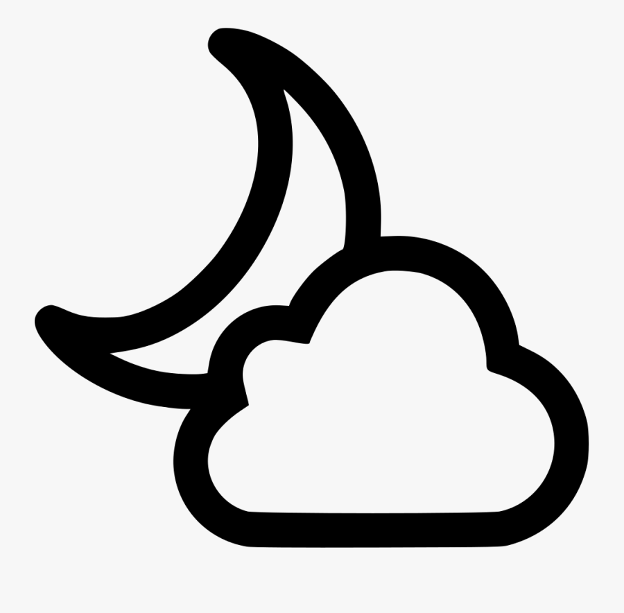 Partly Cloudy Night - Partly Cloudy Night Icon, Transparent Clipart