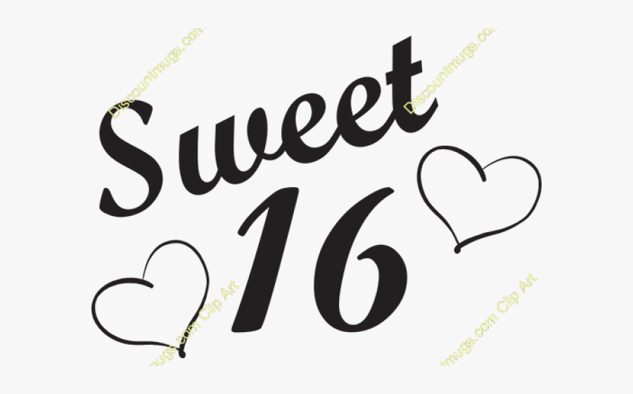 Sweet 16 Clip Art, Transparent Clipart