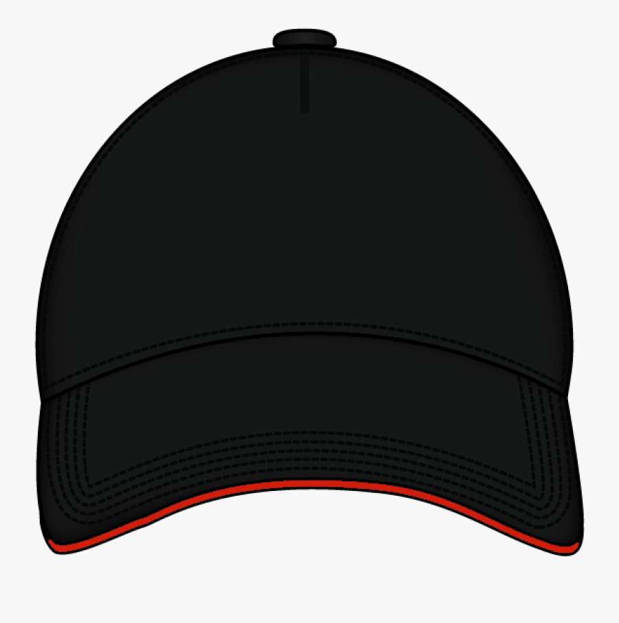 Cap Black Front Transparent Png - Black Cap Png, Transparent Clipart