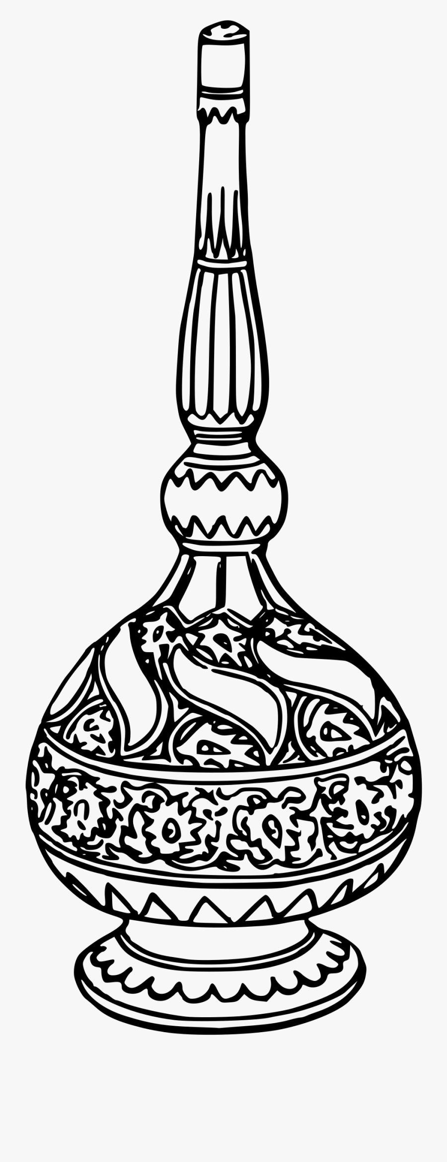 Oil Clipart Scent - Colour In Page Perfume Bottle, Transparent Clipart