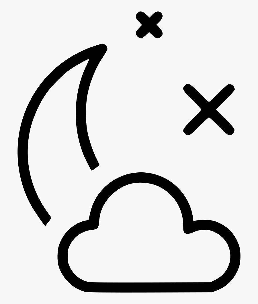 Partly Cloudy Night, Transparent Clipart