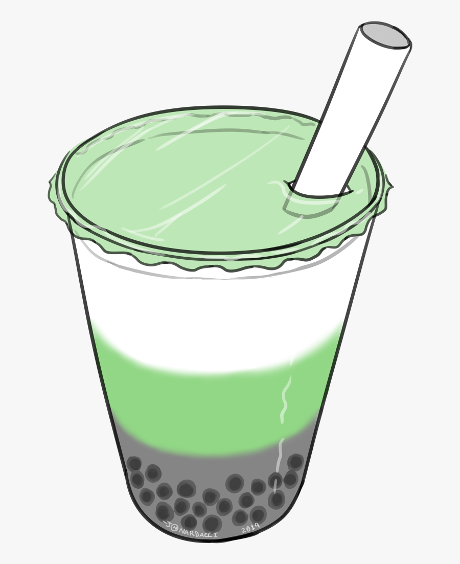 Nardacci Art New Pride Bobas Neutrois Pride Boba Tea - Milk Tea Clipart Png, Transparent Clipart