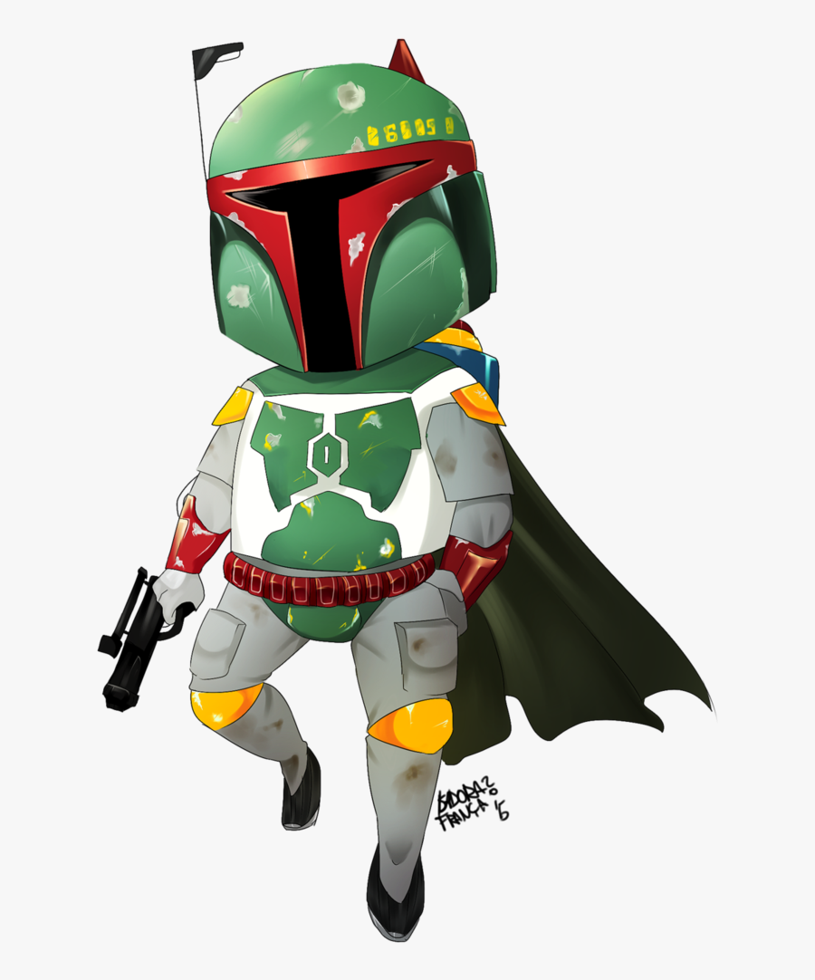 Clip Art Star Wars By Isaddes - Boba Fett Cartoon Png, Transparent Clipart