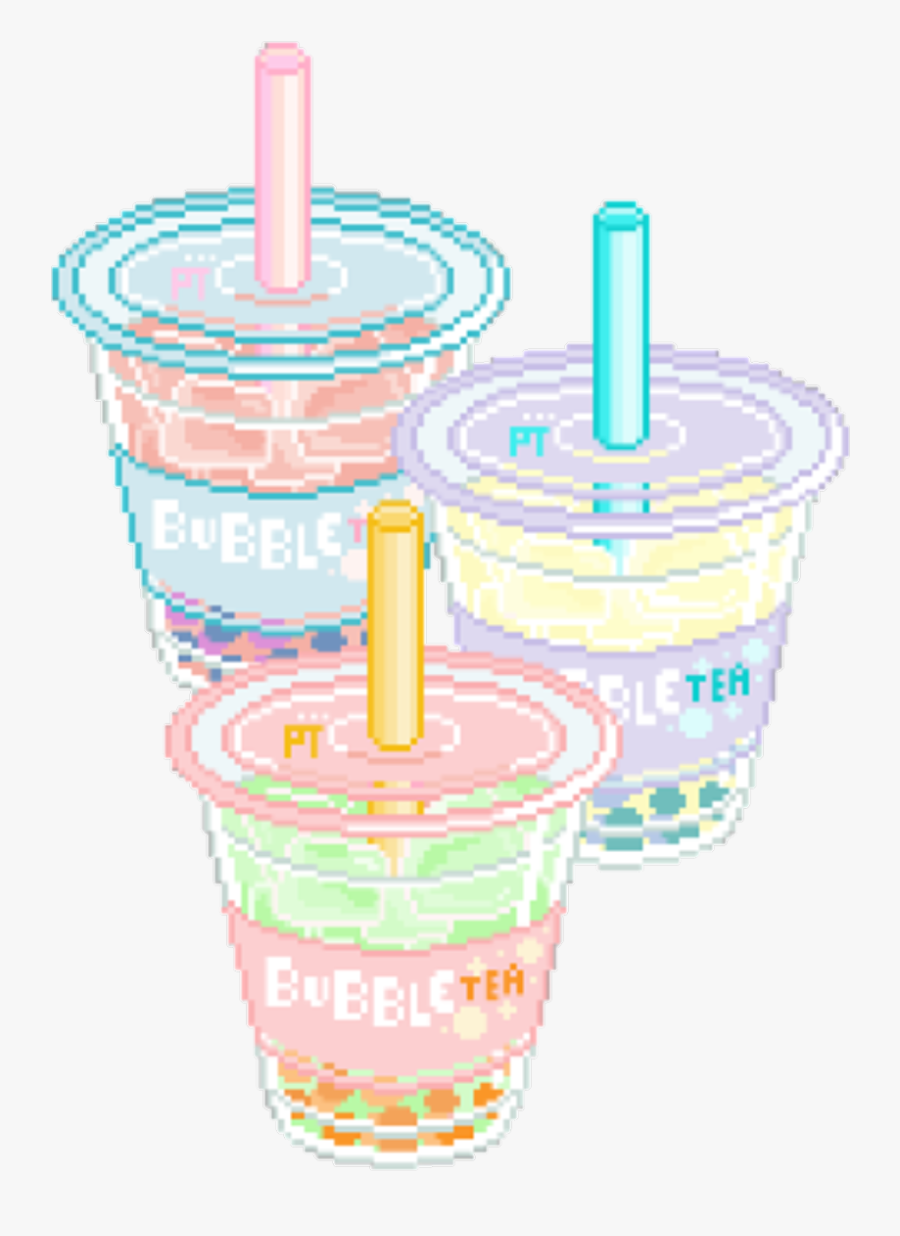 Transparent Boba Clipart - Bubble Tea Pixel Gif, Transparent Clipart