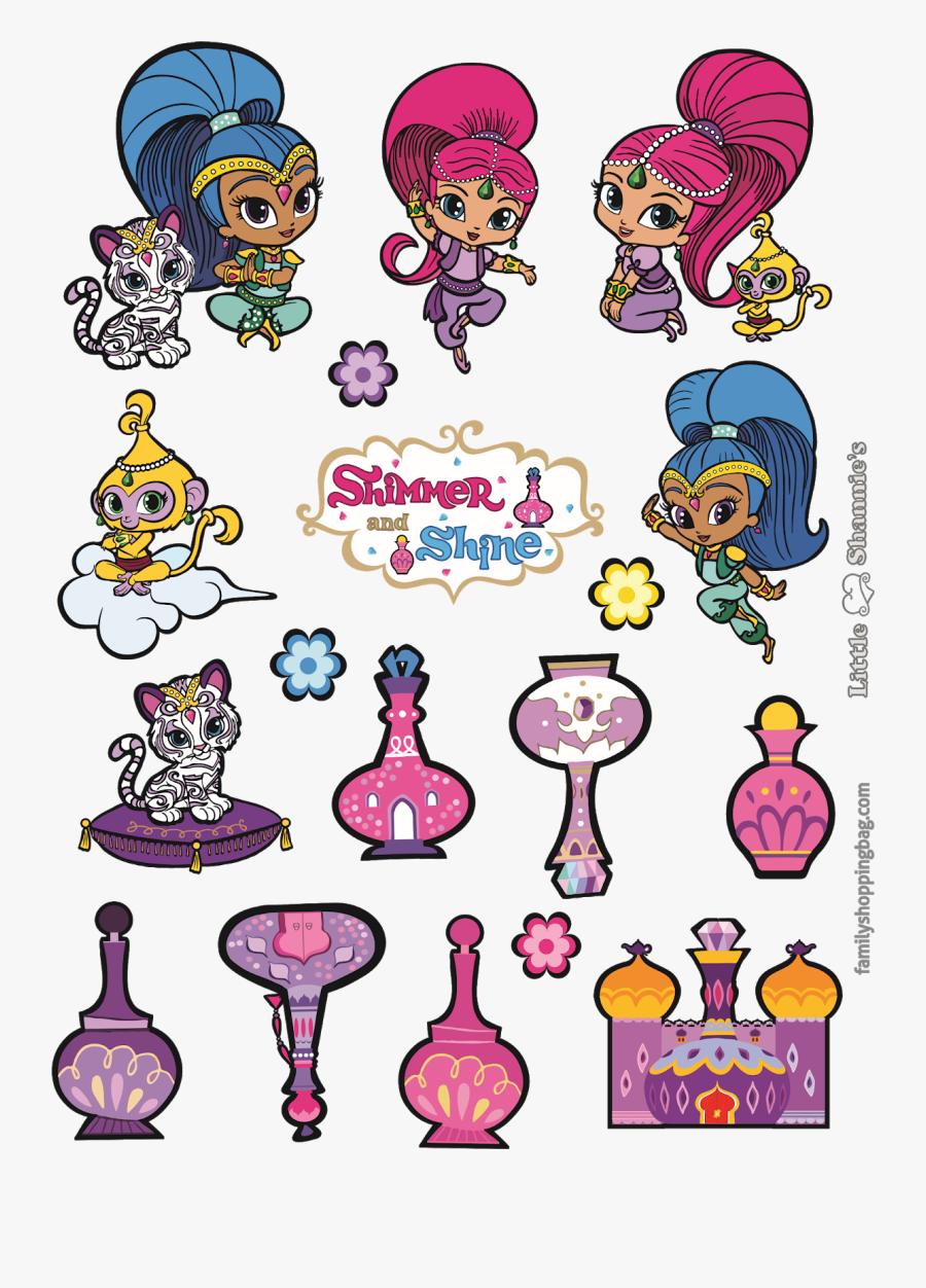 Shimmer And Shine Party Free Download Images For Stickers, - Imagenes De Shimmer Y Shine Para Imprimir, Transparent Clipart