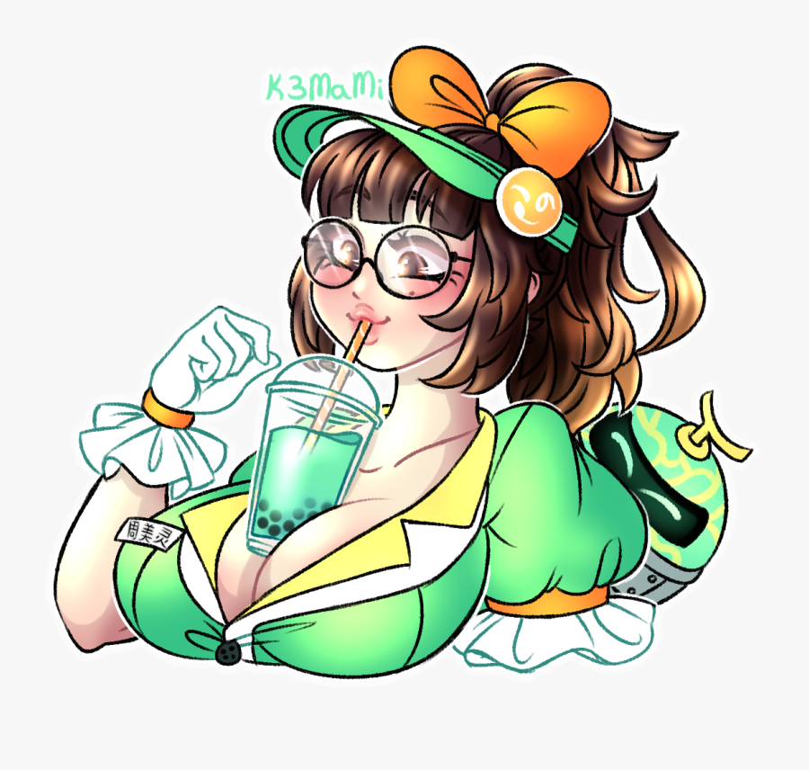 Mei Boba Meme - Boba Tea Challenge Art, Transparent Clipart