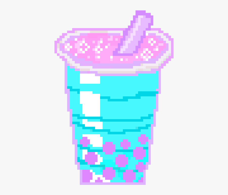 Bubble Tea Pixel Art - Transparent Bubble Tea Pixel Art, Transparent Clipart