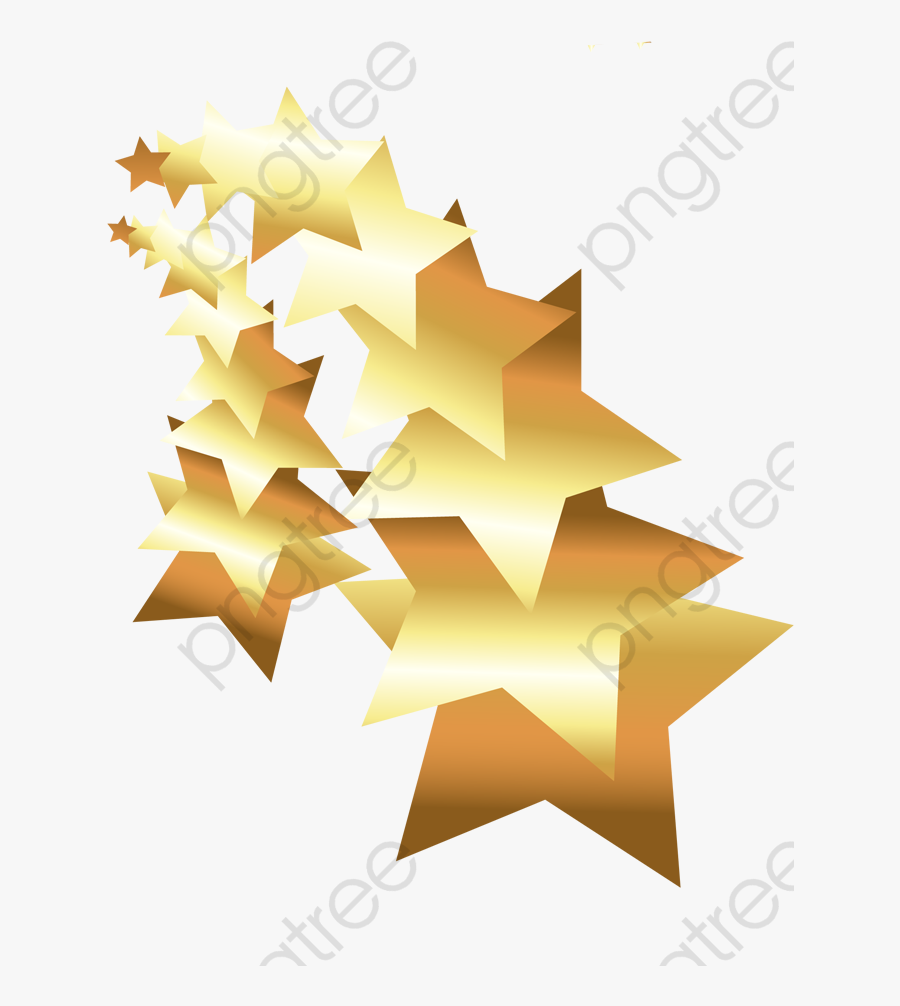 A Row Of Gold Stars, Golden, Star, Pattern Png Transparent - Graphic Design, Transparent Clipart