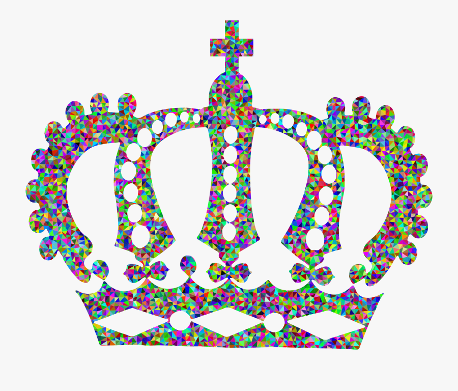 Low Poly Prismatic Royal Crown Image Freeuse - Royal King Crown Vector, Transparent Clipart