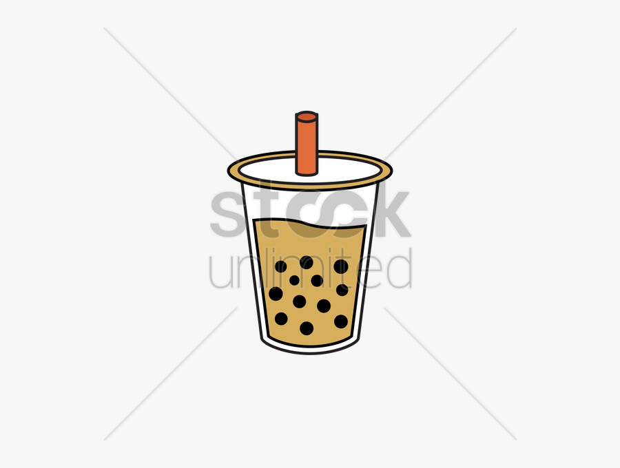 Clipart Milk Tea Glass - Bubble Tea Cartoon Png, Transparent Clipart