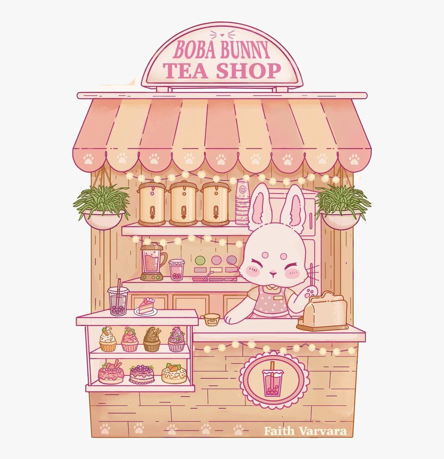 #boba #bobatea #tea #bunny #cute #cutebunnny #plants - Cartoon, Transparent Clipart