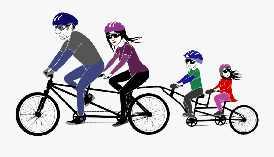 Transparent Cyclist Png - Ideal Family Picture Cartoon, Transparent Clipart