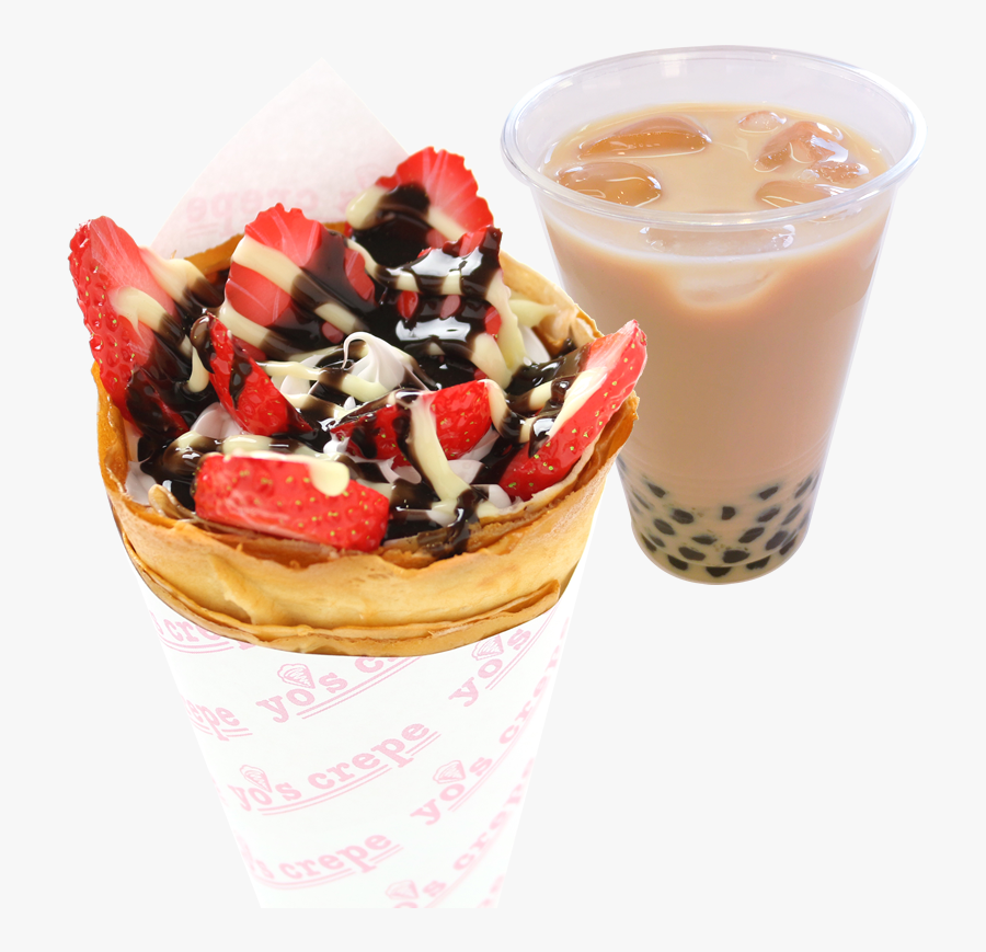 Any Crepe Boba Drink - Sundae, Transparent Clipart