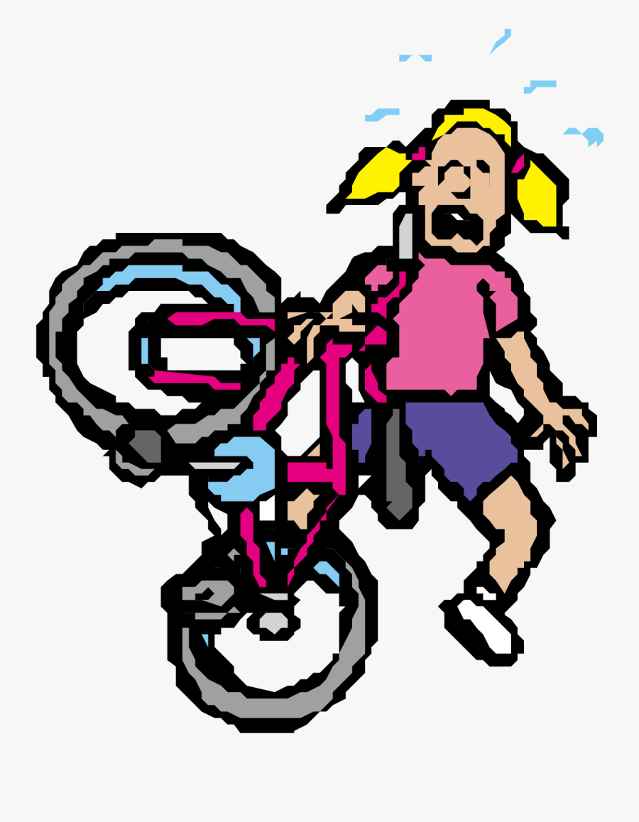 Bicycle Safety Cycling Clip Art - Falling Off A Bike Clipart, Transparent Clipart