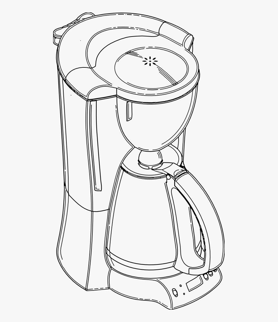 Coffee Maker Black White Line Art 555px Coffee Maker Clipart Black